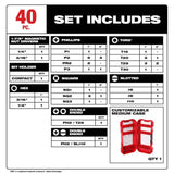 Milwaukee SHOCKWAVE Impact Duty Driver Bit Set, 40-Piece