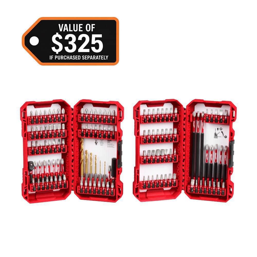 Milwaukee SHOCKWAVE Impact Duty Alloy Steel Screw Driver Bit Set (120-Piece) – 48-32-5155