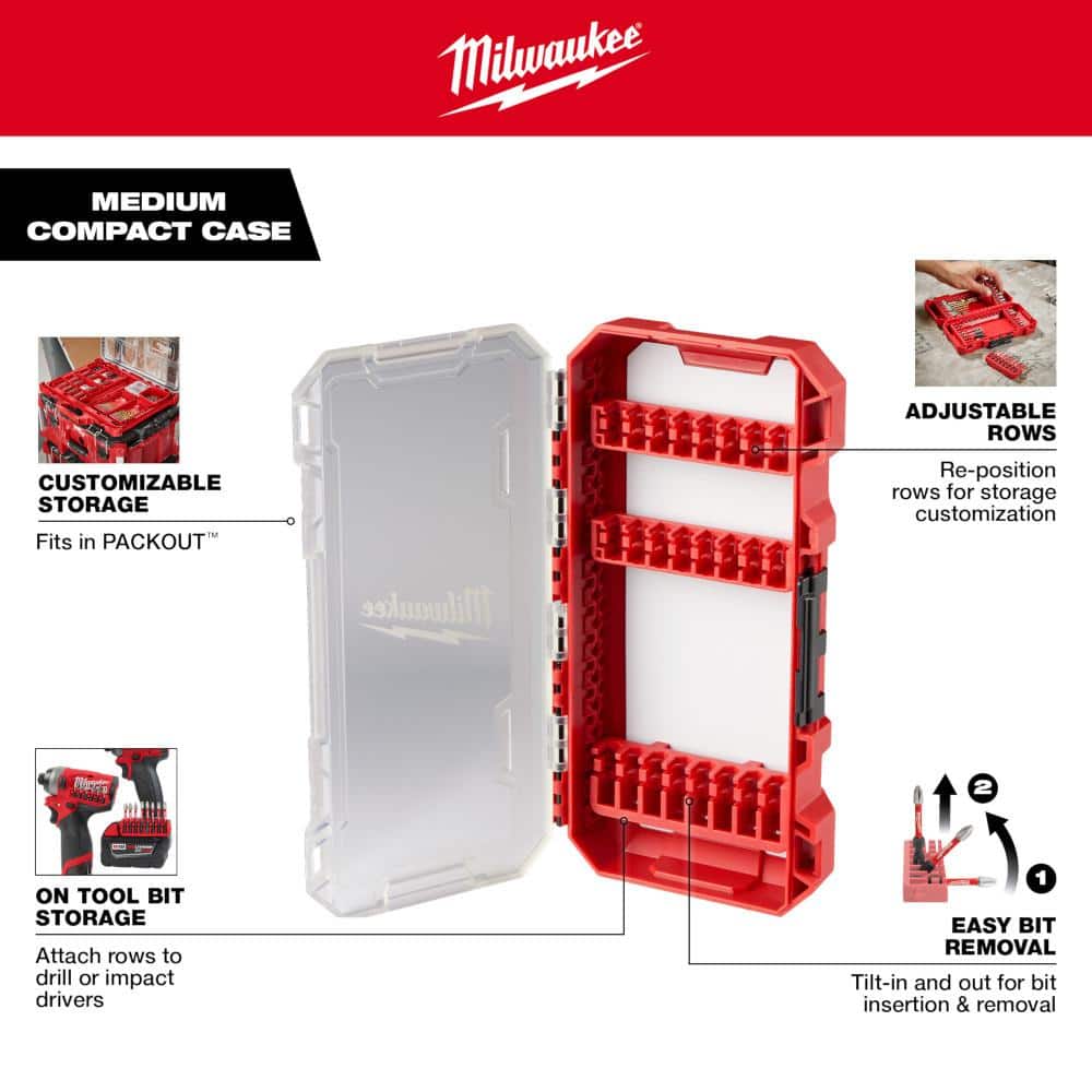 Milwaukee SHOCKWAVE Impact Duty Alloy Steel Screw Driver Bit Set (120-Piece) – 48-32-5155