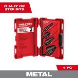 Milwaukee Black Oxide Step Drill Bit Set, Jam‑Free, Dual‑Flute (10‑Piece)
