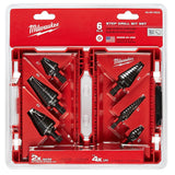 Milwaukee Black Oxide Step Drill Bit Set + SHOCKWAVE Impact Duty Titanium Drill Bit Set, 26-Piece