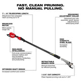Milwaukee M18 Brushless 18-Volt Cordless Telescoping Pole Pruning Shears Kit with M18 FORGE XC 8.0Ah Battery (3008-20, 48-11-1881)