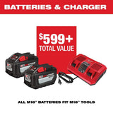 Milwaukee M18 FUEL Brushless Cordless 21 in. Dual‑Battery Self‑Propelled Walk‑Behind Mower Kit with (2) 12.0Ah Batteries & Rapid Charger, 2823-22HD