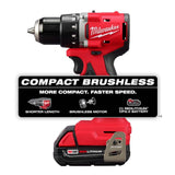 Milwaukee M18 FUEL 18-Volt Lithium-Ion Brushless Cordless Gen II 18-Gauge Brad Nailer W/M18 Brushless 1/2 Drill Driver Kit