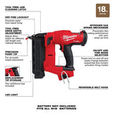 Milwaukee M18 FUEL 18-Volt Lithium-Ion Brushless Cordless Gen II 18-Gauge Brad Nailer Kit with 8.0 Ah Battery and Rapid Charger