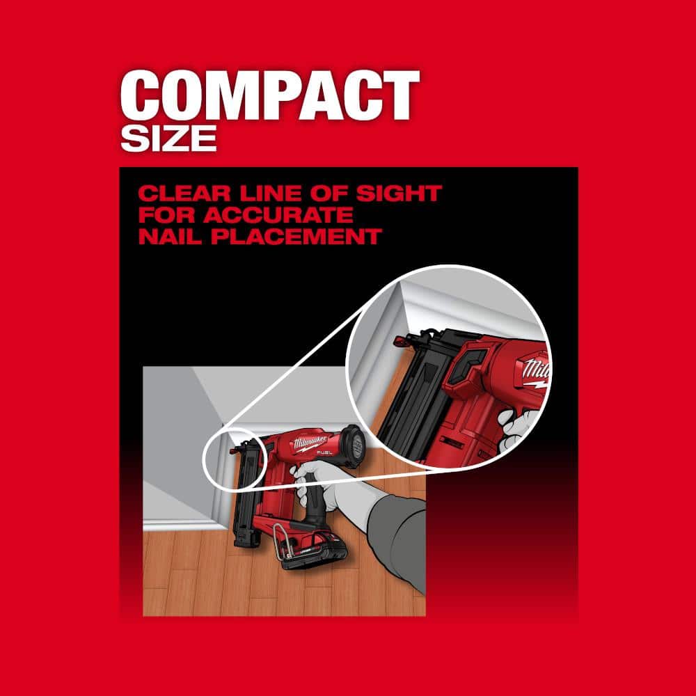 Milwaukee M18 FUEL Cordless 18‑Gauge Brad Nailer & 7-1/4 in. Circular Saw Kit with M18 2.0Ah and XC 5.0Ah Batteries