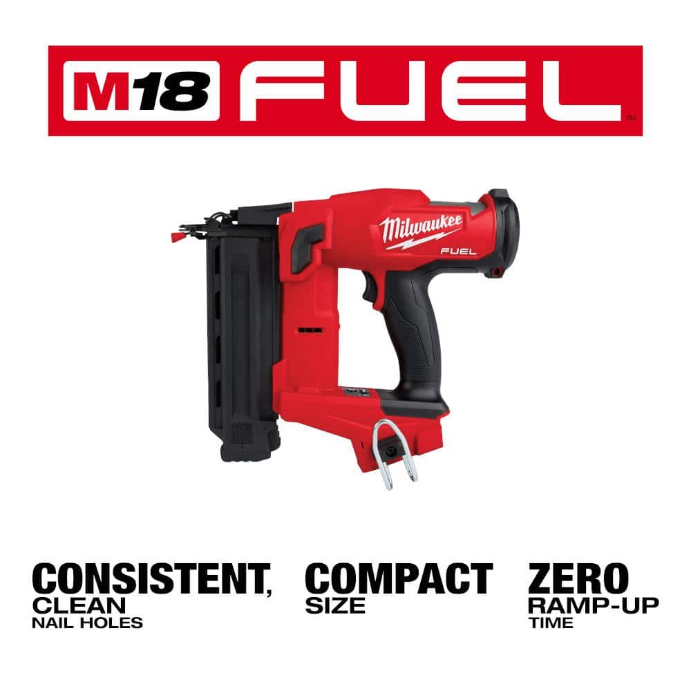 Milwaukee M18 FUEL 18-Volt Brushless Cordless Gen II 18-Gauge Brad Nailer (Tool-Only) with Clear Anti-Scratch Safety Glasses