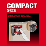 Milwaukee M18 FUEL 18V Gen II 16‑Gauge Straight Finish Nailer + REDLITHIUM FORGE 6.0Ah Battery Pack