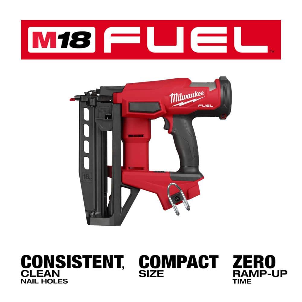 Milwaukee M18 FUEL 18-Volt Brushless Cordless 16-Gauge Straight Finish Nailer, Tool Only (Model 3020-20)