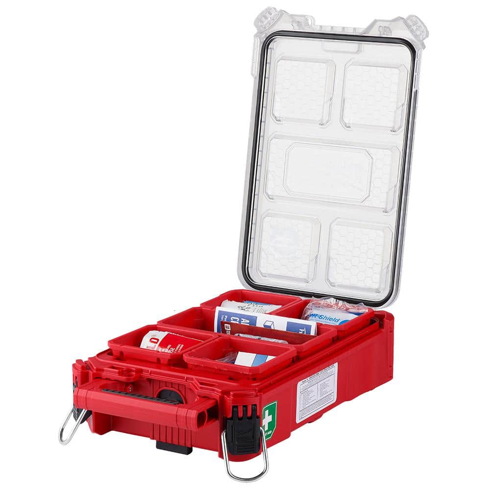 Milwaukee Class A Type 3 Compact PACKOUT First Aid Kit, 79-Piece (9.8" W x 15.2" D x 4.6" H)