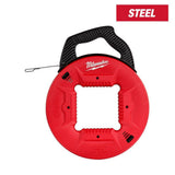 Milwaukee 100 ft. Polyester Fish Tape w/ Flexible Metal Leader + 1/8 in. x 120 ft. Steel Fish Tape Bundle