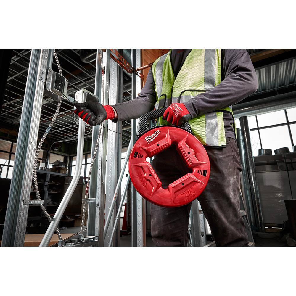 Milwaukee 100 ft. Polyester Fish Tape w/ Flexible Metal Leader + 1/8 in. x 120 ft. Steel Fish Tape Bundle