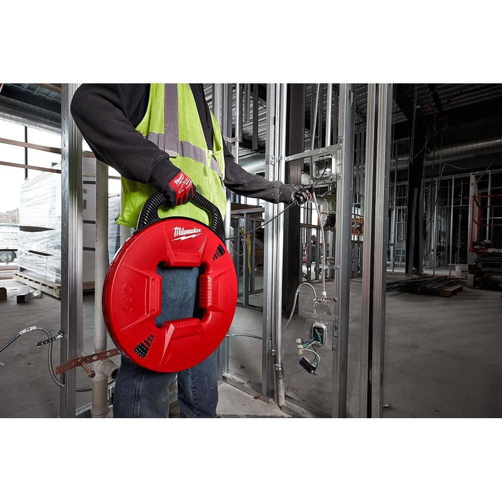 Milwaukee 200 ft. Polyester Fish Tape with Flexible Metal Leader + 1/8 in. x 240 ft. Steel Fish Tape Bundle