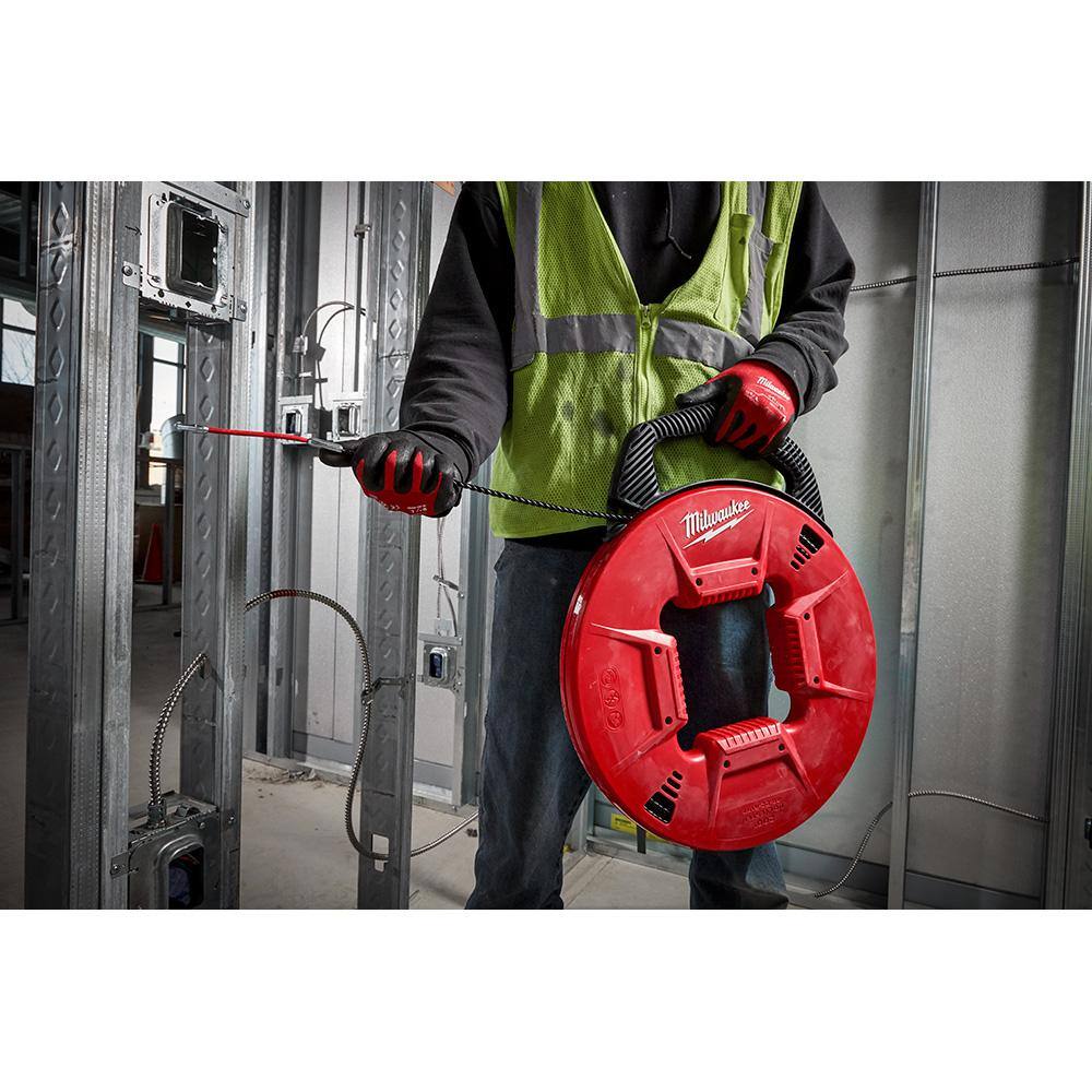 Milwaukee 200 ft. Polyester Fish Tape with Flexible Metal Leader + 1/8 in. x 240 ft. Steel Fish Tape Bundle