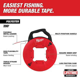 Milwaukee 200 ft. Polyester Fish Tape with Flexible Metal Leader + 1/8 in. x 240 ft. Steel Fish Tape Bundle