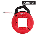 Milwaukee 200 ft. Polyester Fish Tape with Flexible Metal Leader + 1/8 in. x 240 ft. Steel Fish Tape Bundle