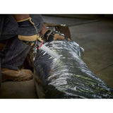 Milwaukee 11 in. Stainless Steel Partially Serrated Duct Knife with Sheath, Double-Edged, 5.5 in Blade