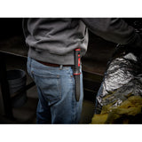Milwaukee 11 in. Stainless Steel Partially Serrated Duct Knife with Sheath, Double-Edged, 5.5 in Blade