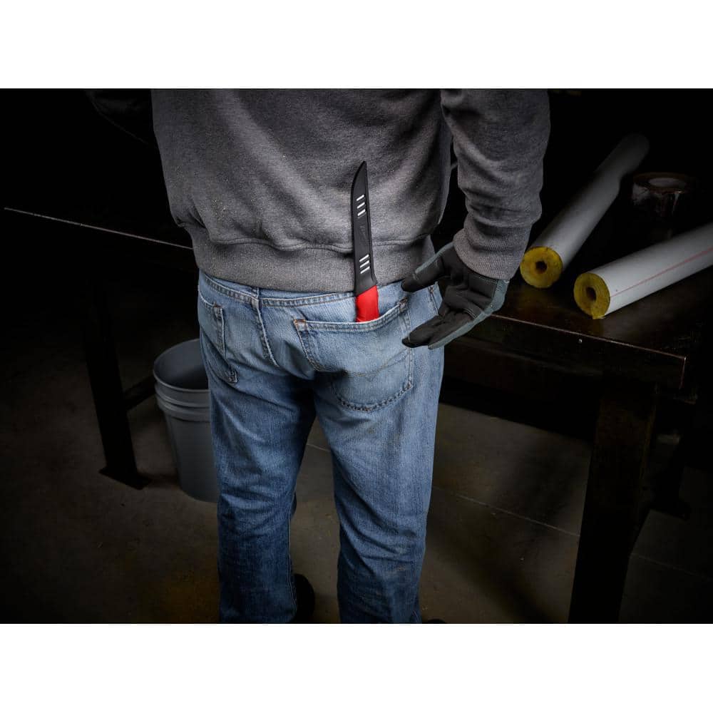 Milwaukee 6 in. Smooth Blade Insulation Knife, Stainless Steel, Full Tang