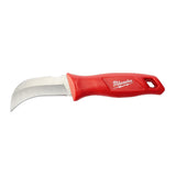 Milwaukee Hawkbill Fixed Blade Knife, 3.4 in Blade, Full Tang, Sheath Included