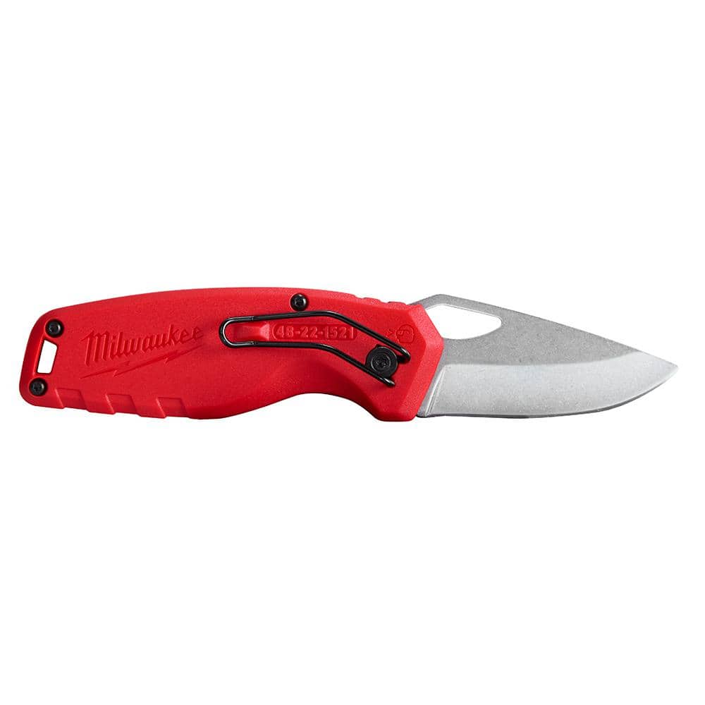 Milwaukee Compact Folding Knife with 2.5 in. Blade, Liner Lock, Stainless Steel