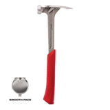 Milwaukee 17 oz. Smooth Face Framing Hammer with 12 in. Pry Bar (Shockshield Grip, Magnetic Nail Set)