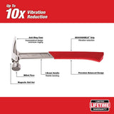 Milwaukee 22 oz. Milled Face Framing Hammer with 7 in. Hammer Loop