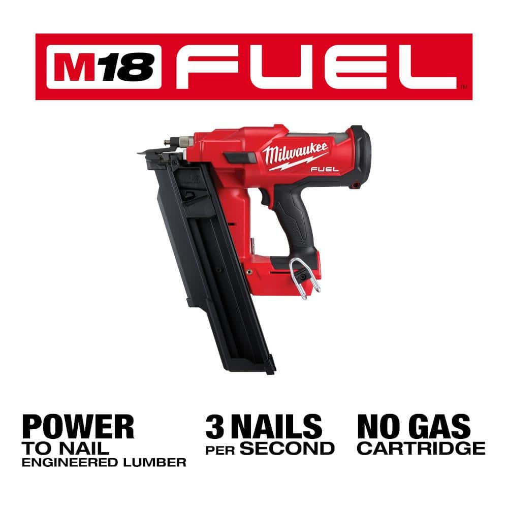Milwaukee M18 FUEL 3-1/2 in. 18-Volt 21-Degree Lithium-Ion Brushless Cordless Framing Nailer with 25 ft. Magnetic Tape Measure