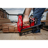 Milwaukee M18 FUEL 3-1/2 in. 18-Volt 21-Degree Lithium-Ion Brushless Cordless Nailer w/7-1/4 in. Rear Circ, Two 6Ah HO Batteries