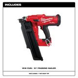 Milwaukee M18 FUEL 3-1/2 in. 18-Volt 21-Degree Lithium-Ion Brushless Cordless Framing Nailer w/2-Pack of 6.0ah Batteries