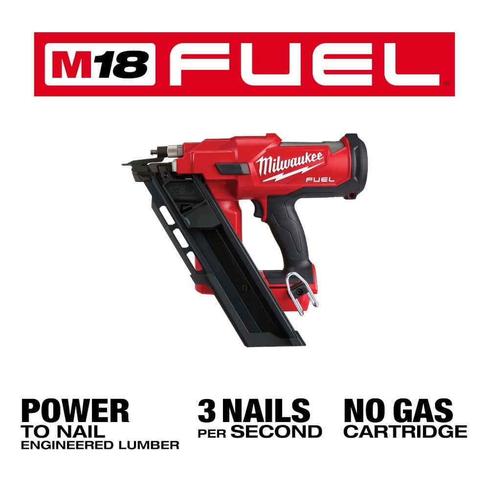 Milwaukee M18 FUEL 3-1/2 in. 18-Volt 30° Brushless Cordless Framing Nailer + M18 5.0Ah XC Battery