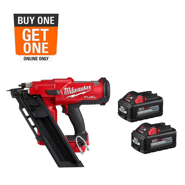 Milwaukee M18 FUEL 3-1/2 in. 18-Volt 30° Brushless Cordless Framing Nailer Kit w/ Tower Light and Two 6.0Ah HIGH OUTPUT Batteries