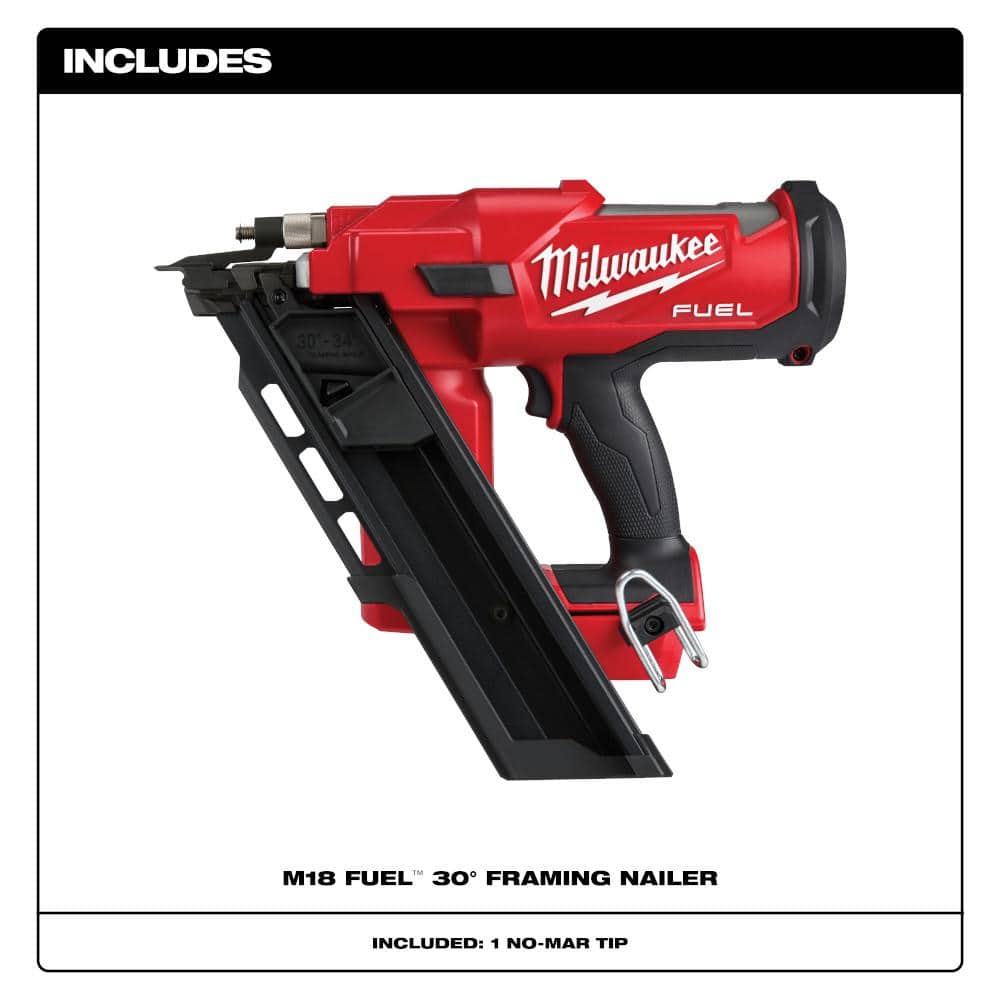 Milwaukee M18 FUEL 3-1/2 in. 18-Volt 30° Brushless Cordless Framing Nailer Kit w/ Tower Light and Two 6.0Ah HIGH OUTPUT Batteries