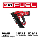 Milwaukee M18 FUEL 3-1/2 in. 18-Volt 21° Brushless Cordless Framing Nailer (Tool-Only) with Tinted Anti-Scratch Glasses