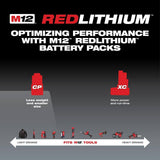 Milwaukee M12 12V Lithium-Ion Cordless Grease Gun with 2.0 Ah Compact Battery