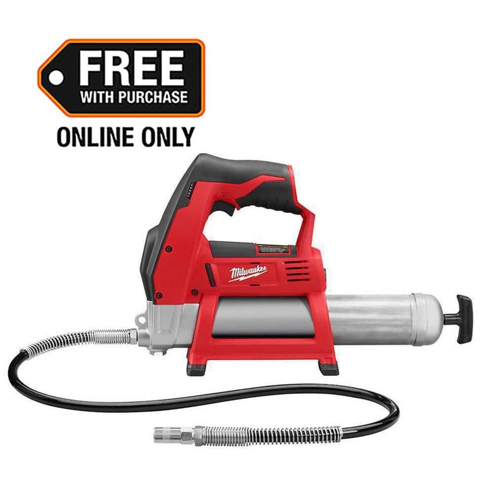 Milwaukee M12 12V Lithium-Ion Cordless Grease Gun (Tool-Only) – 2446-20