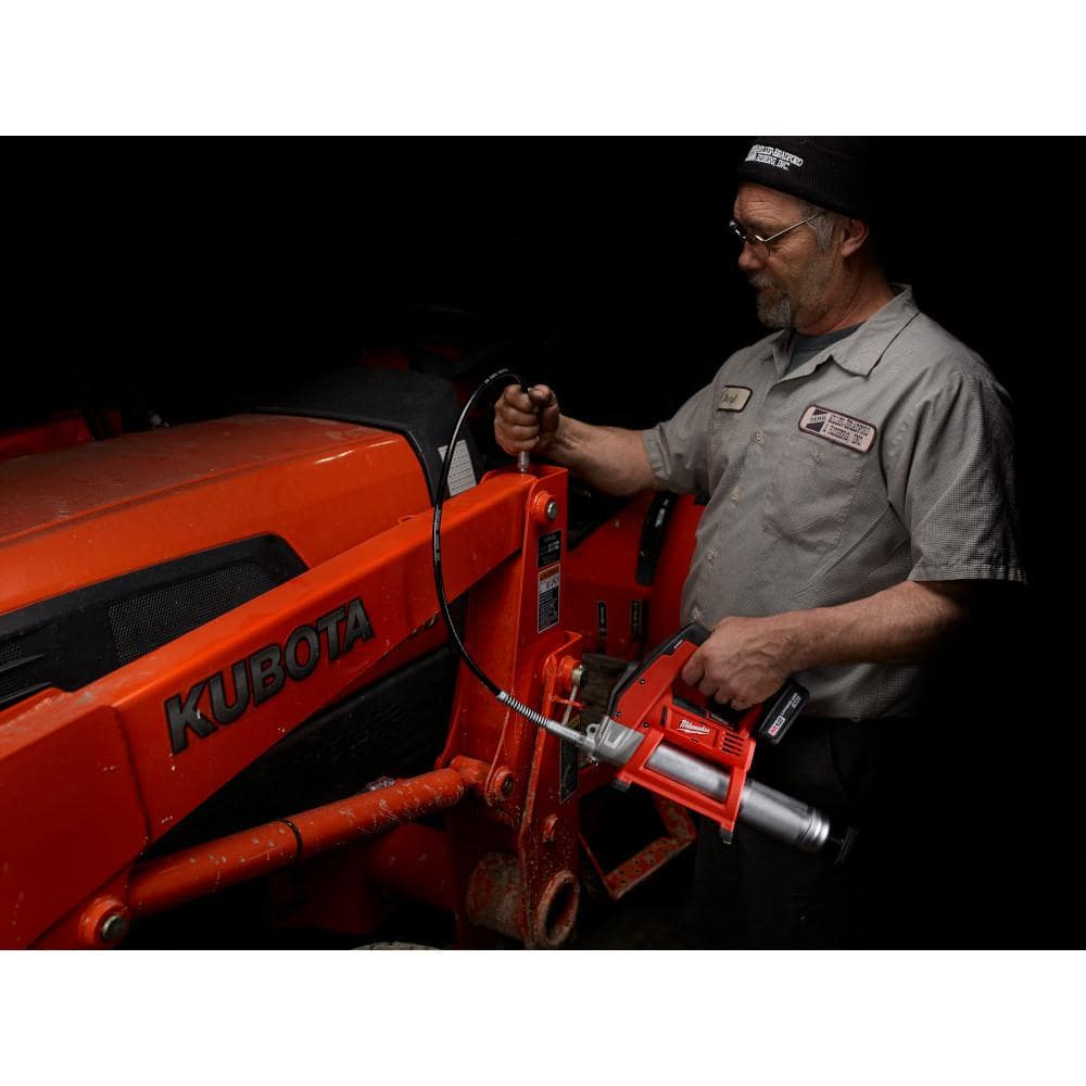 Milwaukee M12 12V Lithium-Ion Cordless Grease Gun (Tool-Only) – 2446-20