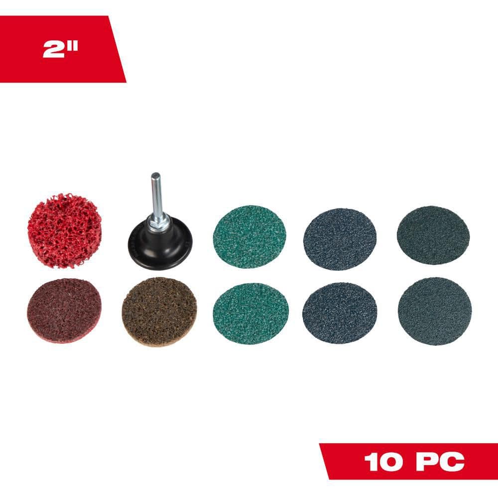 Milwaukee 2 in. Quick-Change Disc Kit with 1/4 in. Arbor (10 Pieces)