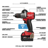 Milwaukee M18 FUEL ONE-KEY 18V Brushless 1/2 in. Hammer Drill/Driver Kit with (2) 5.0Ah Batteries, Charger & Case