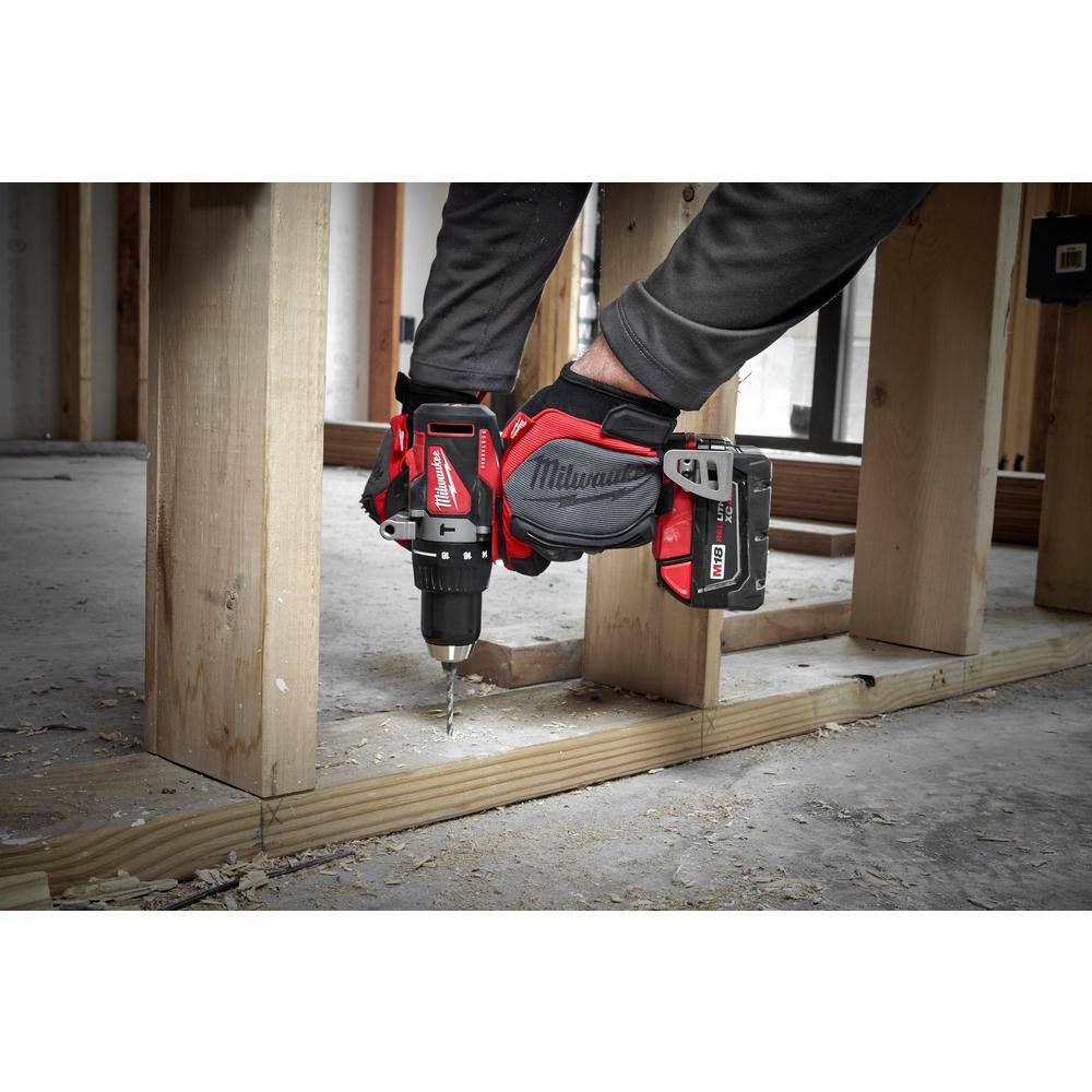 Milwaukee M18 18V Lithium-Ion Brushless Cordless 1/2 in. Compact Hammer Drill (Tool Only)