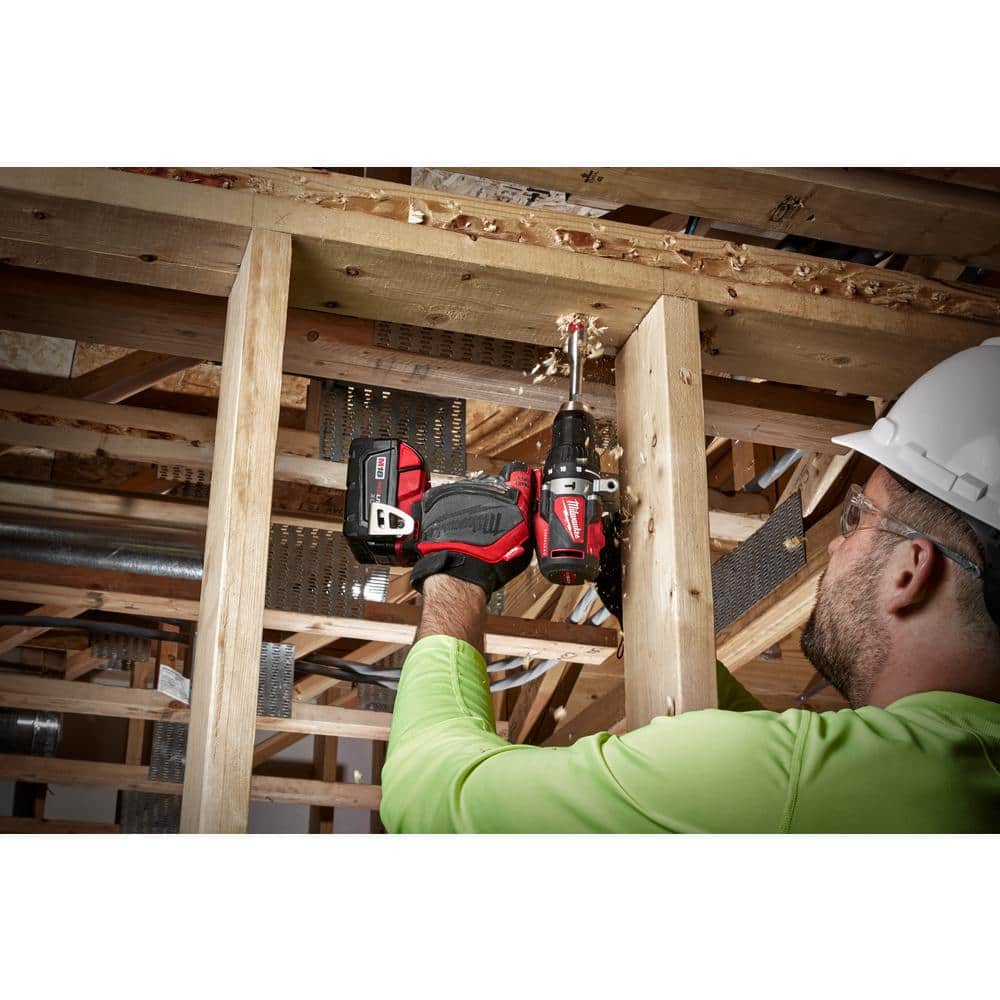 Milwaukee M18 18V Lithium-Ion Brushless Cordless 1/2 in. Compact Hammer Drill (Tool Only)