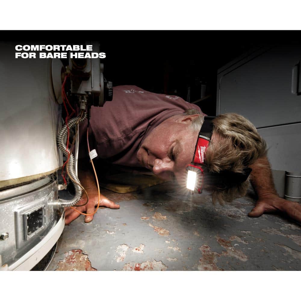 Milwaukee 600 Lumens LED REDLITHIUM USB Low-Profile Hard Hat Headlamp (2-Pack)