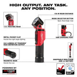 Milwaukee 600 Lumens LED REDLITHIUM Hard Hat Headlamp + 500 Lumens Pivoting REDLITHIUM USB Flashlight Kit (Model 2163-21/2113-21)