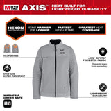 Milwaukee Women's Medium M12 12V Lithium-Ion Cordless AXIS Gray Heated Jacket Kit with (1) 3.0 Ah Battery and Charger