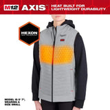 Milwaukee Women’s Large M12 12-Volt Lithium-Ion Cordless AXIS Gray Heated Vest Kit with (1) 2.0Ah Battery and Charger