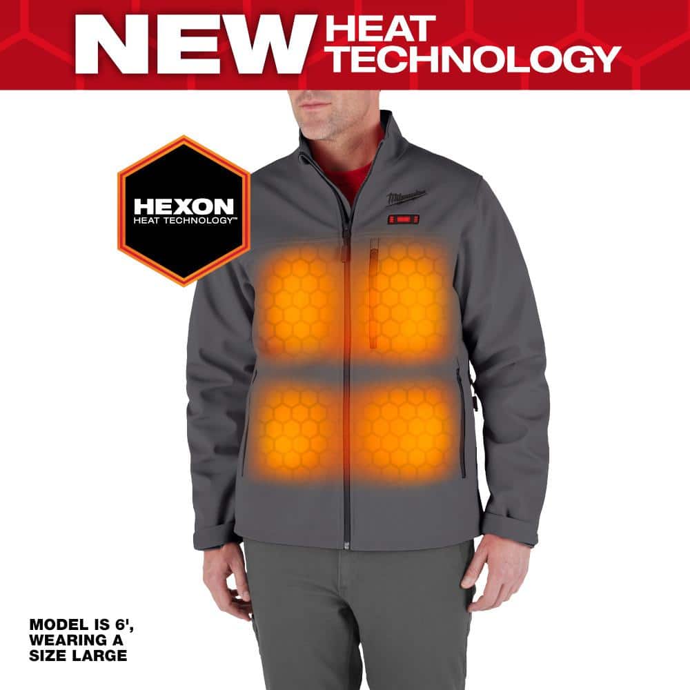 Milwaukee M12 TOUGHSHELL Heated Jacket Kit, Men’s Large, 12V Red with (1) 3.0Ah Battery & Charger