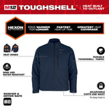 Milwaukee Men’s Medium M12 12V Lithium-Ion Cordless TOUGHSHELL Blue Heated Jacket Kit with 3.0Ah Battery & Charger