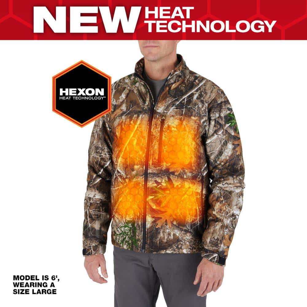 Milwaukee M12 QuietShell Camo Heated Jacket Kit, Men’s X-Large (12V, 3.0Ah Battery & Charger)