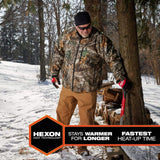 Milwaukee Men's Small M12 12V Lithium-Ion Cordless QUIETSHELL Camo Heated Jacket with (1) 3.0 Ah Battery and Charger
