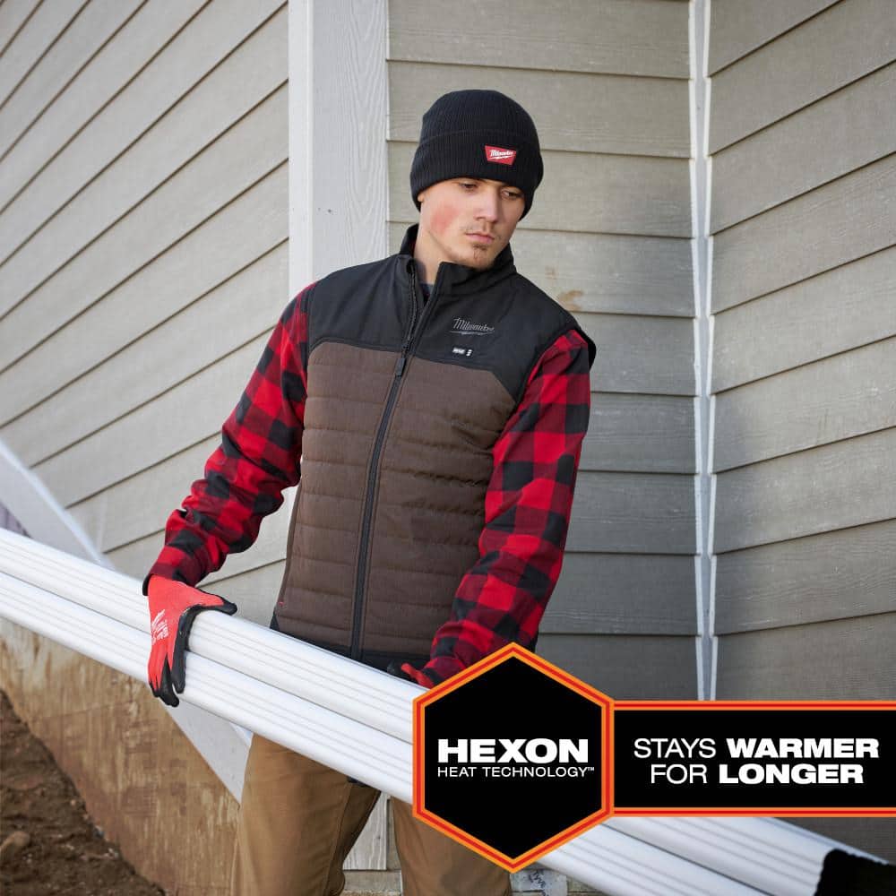 Milwaukee Men's Large M12 12-Volt Lithium-Ion Cordless AXIS Black Heated Vest Kit with (1) 2.0 Ah Battery and Charger